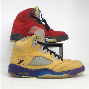 Air Jordan 5 Retro What The CZ5725-700 Mens Sneakers - Size 9 Worn/Faded